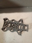 Antique vintage Sad Iron Trivet Rustic Primitive Footed Cast Iron Ironing Trivet