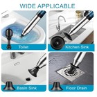 High Pressure Electric Pipe Dredger Plunger Blaster Rechargeable W Attachments