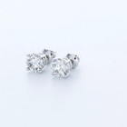 Stud Earrings Classic Solid 14k White Gold 0 51 Ct Round Natural Diamond H Vs2