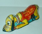 Louis Marx Usa Lithographed Tin Wind Up Pluto Rollover Working 1939