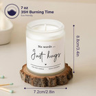 Lavender Scented Sympathy Candle No Words Just Hugs White