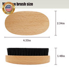 Men s Beard Brush Kit With Pearwood Comb And Boar Bristle Beard Brush  Beard Gro