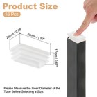 Rectangle Plastic Plug  16 Pcs 2 X 1  50 X 25mm Tubing Insert End Cap  White
