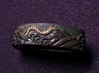 Edo Period Japan Shakudo Dragon Only Fuchi Sword Fittings Katana Armor Antique