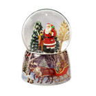 Santa And Reindeer Snow Globe San Francisco Music Box