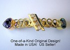 One-of-a-kind 14k Gold Barrette Natural Amethyst Zircon Diamond Was  2 950 Video