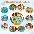 Large Inflatable Bounce House 3 Water Slide Park Splash Pool Backyard W  Blower
