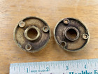 Pair Antique Cast Brass 2  Door Knob Rosettes   Escutcheons  Free S h