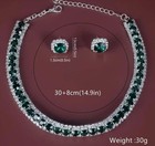 Jewelry Set-pink Crystal Necklace 15 7  And Earrings Jewelry Set