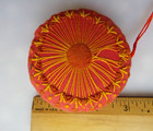 Antique Pincushion Embroidery Fancy Work 3  Across - Ornate