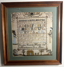 Vintage Needlepoint Sampler Reproduction Of Eveline Freeman Wheeler