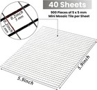 36000 Pieces Mirror Mosaic Tiles  5 X 5 Mm Self Adhesive Mirror Stickers  Real G