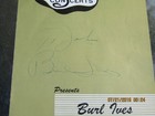 1949 Ruth Seufert Concerts Burl Ives Autographed Concert Program To John Look