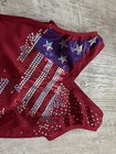Gk Elite Gymnastics Leotard Patriotic Usa Flag Stars Sequin Shimmer Tank   Cl