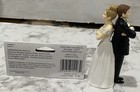 2003 Wilton Humorous Wedding Cake Topper Figurine Bride Groom Back To Back