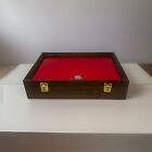 Walnut Wood Display Case 18 X 12 X 4    Extra Thick For Guns  Knives  Arrowheads
