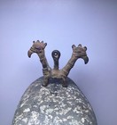 Ancient Luristan Bronze Pendant Double Headed Bird From Estate Of Dina Recanati