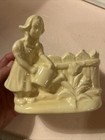 Vintage Usa Pottery Maiden Lady Girl Gardening Pot Vase Planter Watering Can    