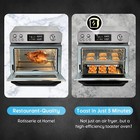 Hysapientia 26qt Stainless Steel Air Fryer Oven With Rotisserie 1800w Mini Oven