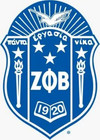 Zeta Phi Beta Sorority Polo Shirt Embroidered Shield 1920  Royal Black   Blue