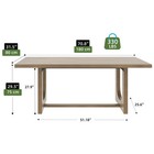Farmhouse Dining Table Modern Retro Rectangular Country Kitchen Seats 6 To 8 New