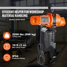 2200 Lbs Electric Chain Hoist Single Phase Crane 10 Ft Lift Wired Remote Control