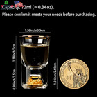 6 Pack 10ml  0 33 Oz  Shot Glasses  Crystal Shot Glass Set Decorated With 24k Go
