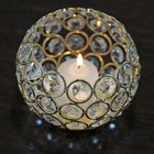 3 5  Tall Gold Faux Crystal Beaded Candle Holders Wedding Decorations Sale