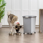 Dog Food Storage Container  Up To 54 Lbs  Gray dark Gray
