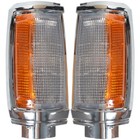 Corner Lamp Light Pair Chrome Side Lr Fit Mitsubishi L200 Mighty Max 1979 - 1996