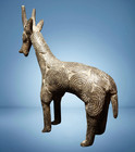 Mega Rare Museum Quality Authentic  Antique Benin Bronze Antelope Sculpture