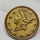 Usa Gold Liberty Head Dollar Quarter Eagle Coin Earrings   Repro 