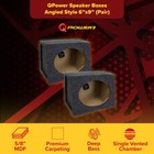 Qpower Angled Style 6 X 9 Inch Car Audio Speaker Box Enclosures  2 Speaker Boxes