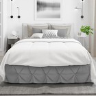  Bed Skirt Size  Pinch Pleat Bed Skirt  14  Inch Drop Bedskirt  Queen Dark Grey