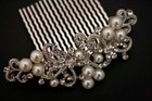 Beautiful Elegant Wedding  Bridal Hair Comb Pearl And Crystal 3608