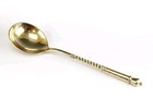 Antique Imperial Russian 84 Silver Niello Large Serving Spoon Khlebnikov 1888