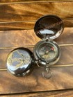 Set Of 2 Vintage Brass Engraved Compass Anniversary Gift For Grandfather