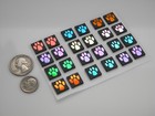 Pawprints Set Of 24 Pcs Etched Dichroic Glass  ea11  Coe 90 Fusing Supply