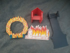 Vintage 1971 Marx Furry Wheel Carnival Set With 2 Wheels And Extras - Very Rare 