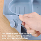 Suction Plates For Baby Placemat Spoon Fork Set For Toddlers  Silicone Baby Plat