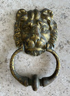 Large 8  Antique C 1908 Victorian Lion Head Architectural Salvage Doorknocker