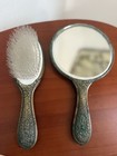 Vintage Antique Victorian Floral Decorated Hand Painted Brush   Mirror