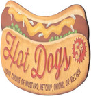 Hot Dogs Embossed Metal Sign - Vintage Diner Hot Dog Sign For Kitchen Or Man Cav