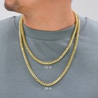 14k Yellow Gold Solid Franco 6mm Diamond Cut Spiga Wheat Chain Mens Necklace 26 