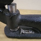 Vtg Hand Lever Rabbit Punch Press W  Adjustable Margin Guide Black Cast Iron