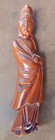 Old Vintage Asian Hand Carved Wooden  Chinese Buddhist Figure Figurine Kuan Yin 