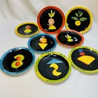 Department 56  wild Flowers  Appetizer Cocktail Plates 6 3 4    Set Of 8   read  