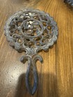Vintage Cast Iron Trivet Set Ornate Stove Top Pot Holder 2 Pc