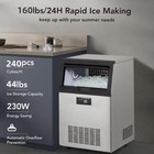 160lbs Built-in Commercial Ice Maker Stainless Steel Bar Restaurant Cube Machine