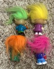 Trolls Dolls Burger King Kids Club Lot Of 4 Glow In The Dark Vintage 1993 Set
